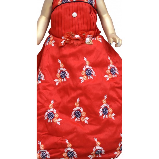 Red colored Designed Fancy Frock