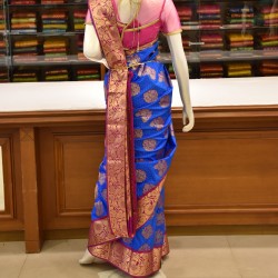Royal Blue Art silk designed Saree