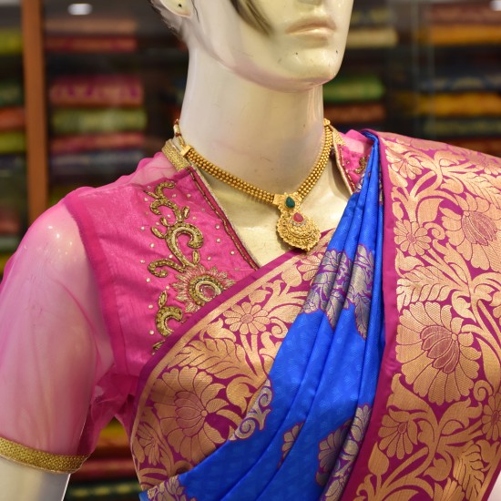 Royal Blue Art silk designed Saree