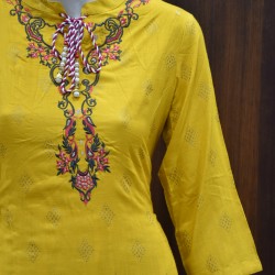 Yellow Colored Long Top