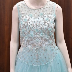 Sky Blue colored Long Frock
