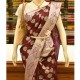 Silver mela synthetic saree