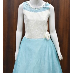 White with Blue colored Frock