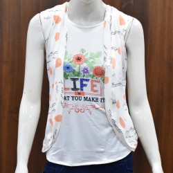 White color Designed Western Top
