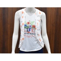 White color Designed Western Top
