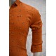 Orange color Designed Shirt